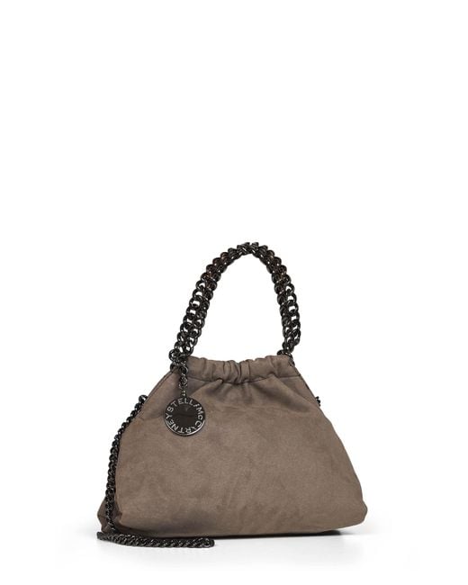 Stella McCartney Brown Dark Taupe Falabella Mini Drawstring Crossbody Bag