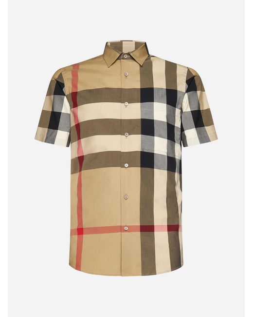 Burberry Natural Summerton Check Cotton Shirt for men