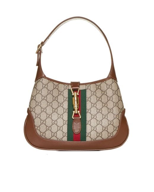 Gucci Brown Jackie 1961 Fabric Small Bag