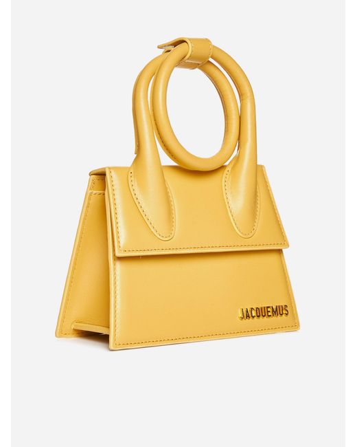 Jacquemus Le Chiquito Noeud Leather Bag in Yellow | Lyst