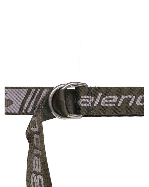 Balenciaga Green Khaki And Jacquard Canvas D Ring Belt for men