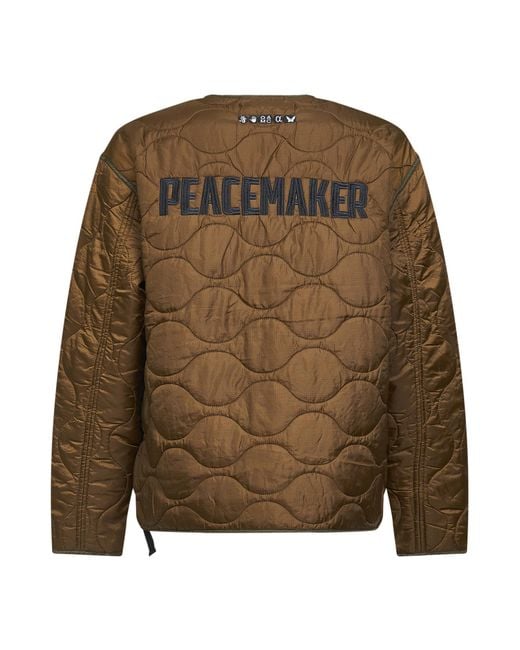 Oamc Peacemaker Brown Ripstop Nylon Combat Jacket/Liner for men