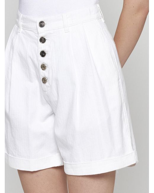 Etro White Cotton Shorts