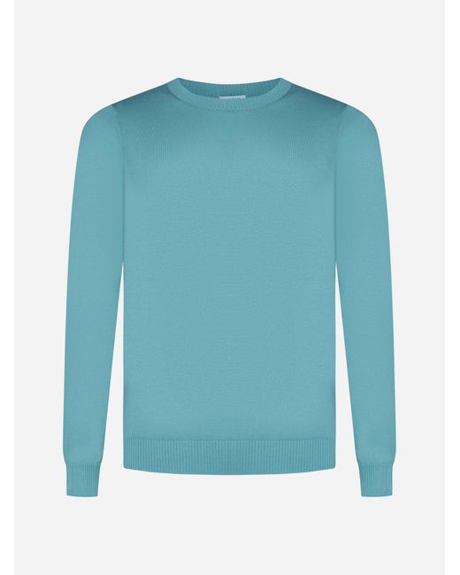 Malo Blue Cotton Sweater for men