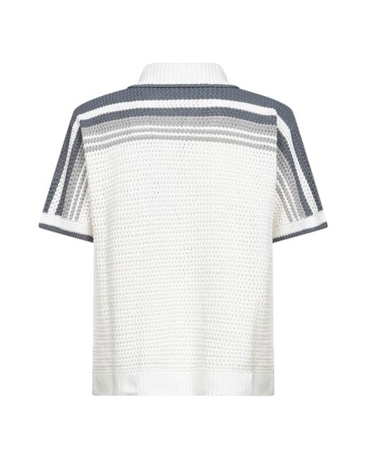 Casablanca White And Crochet Cotton Shirt for men