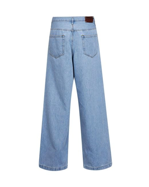 Dries Van Noten Blue Denim High-Rise Wide-Leg Jeans for men