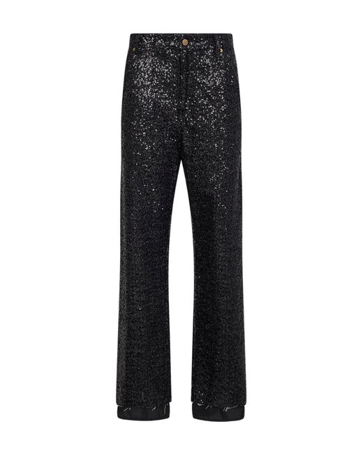 DARKPARK Black Sequin Denim Sienna Split Jeans