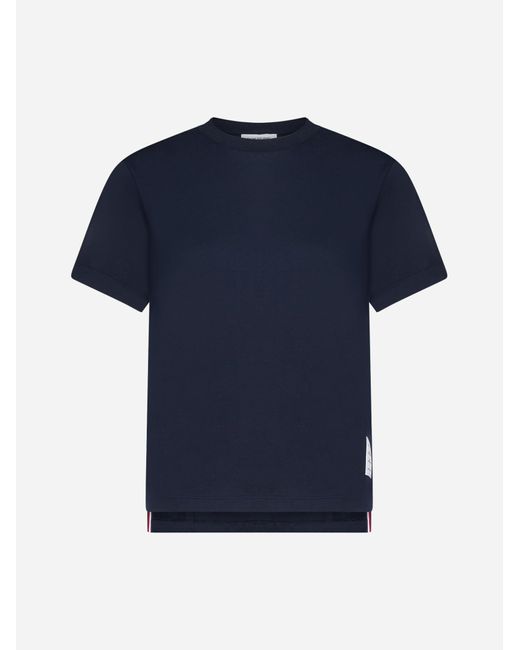 Thom Browne Blue Relaxed-fit Cotton T-shirt