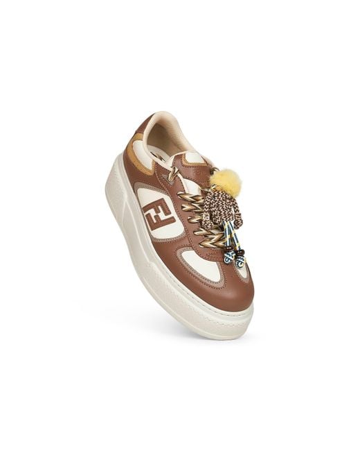 Sneakers Platform Match Marroni di Fendi in Multicolor