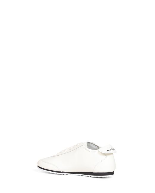 MARINE SERRE White Matte Leather Ms Astra Sneakers