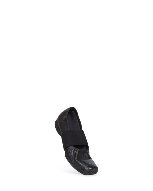 Uma Wang Black Leather Ballet Strap Ballet Flats
