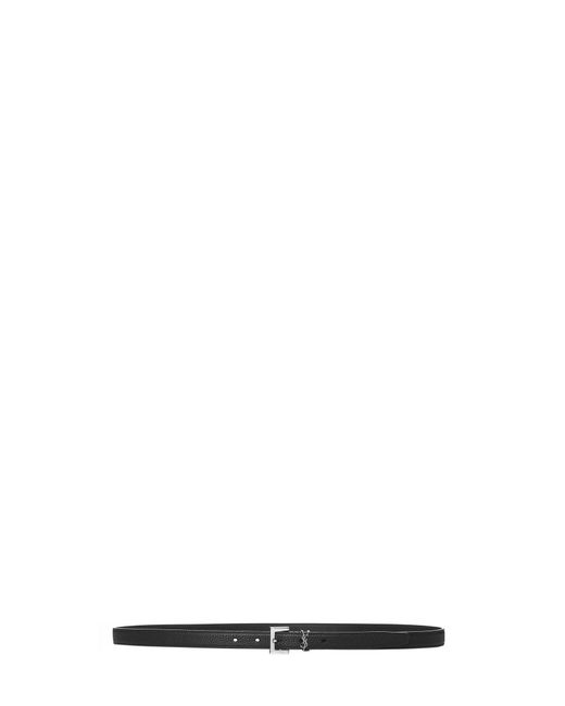 Saint Laurent White Ysl Logo Leather Belt for men