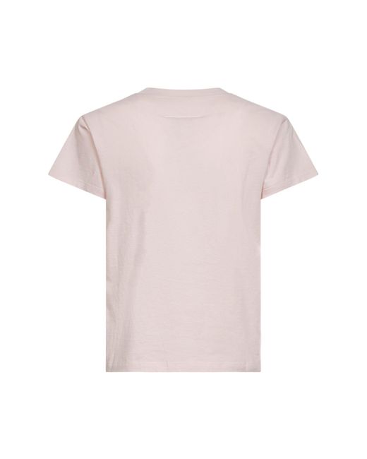 MM6 by Maison Margiela Pink Breathable Cotton Jersey Numeric T-Shirt