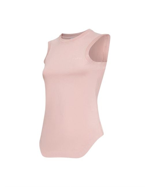 The Attico Pink Rose Cotton Jersey "Reese" Tank Top