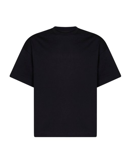 Jil Sander Black Cotton Boxy T-Shirt With Logo for men