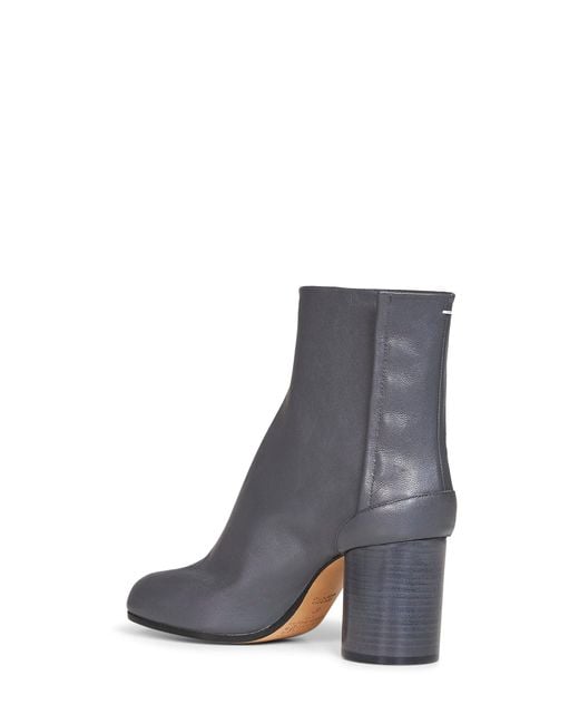 Maison Margiela Gray Nappa Leather Tabi Ankle Boots
