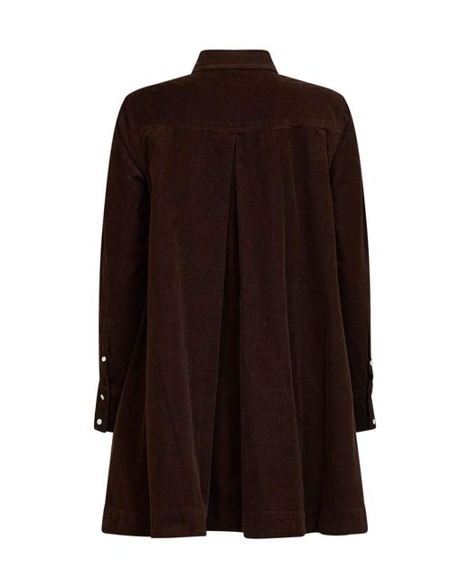 Polo Ralph Lauren Brown Corduroy A-Line Shirt Dress