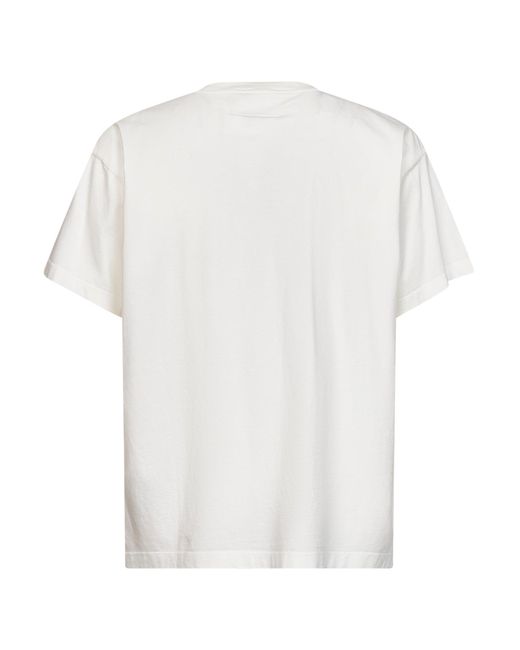 MM6 by Maison Margiela White Overdyed Jersey Printed T-Shirt for men