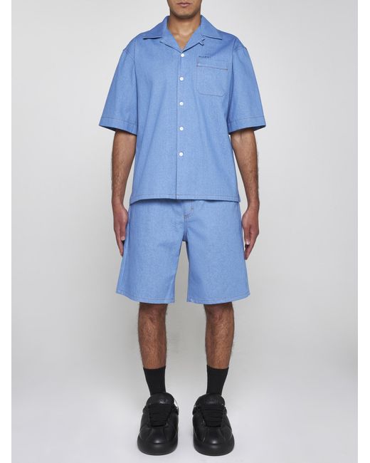 Marni Blue Denim Shorts for men