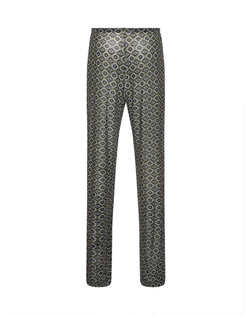 Dries Van Noten Gray Embellished Jersey Pants