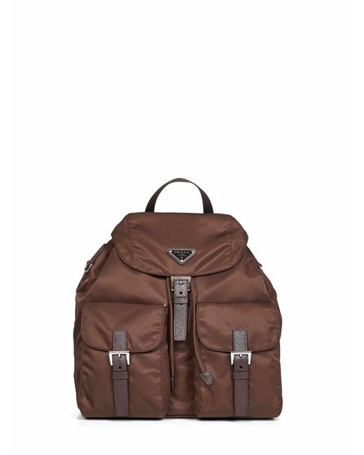 Prada Women's Brown Sienna Medium Backpack With Pouch