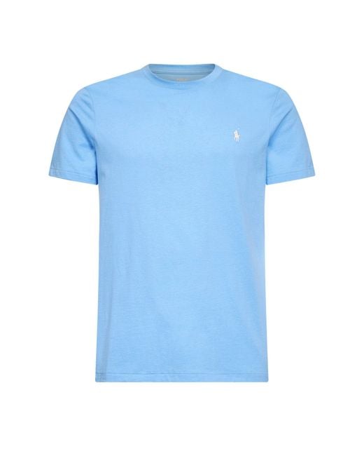 Polo Ralph Lauren Blue Lagoon Jersey Custom Slim-Fit Crewneck T-Shirt for men