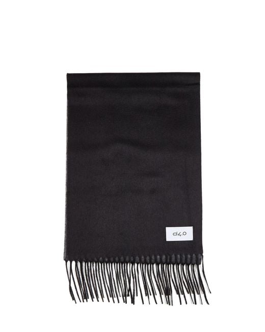 Sciarpa Con Frange Grigia E Nera di D 40 in Black da Uomo