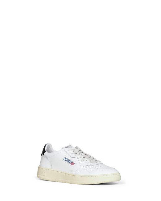 Autry White Leather Medalist Low Sneakers for men