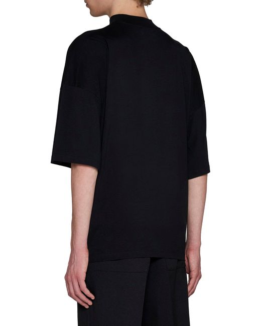 T-Shirt Con Collo Mock di Jil Sander in Blue da Uomo