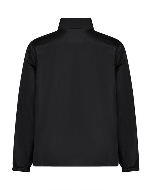 Jil Sander Black Taffeta Padded Jacket With Logo for men