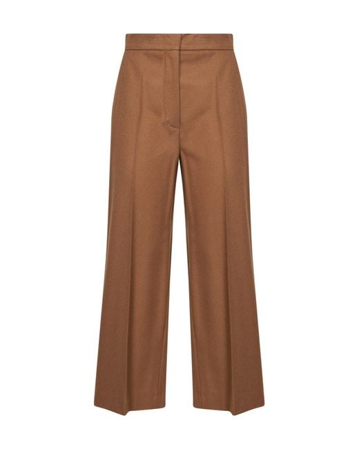 Max Mara Brown Chestnut Wool Mstmarengo Culotte Trousers