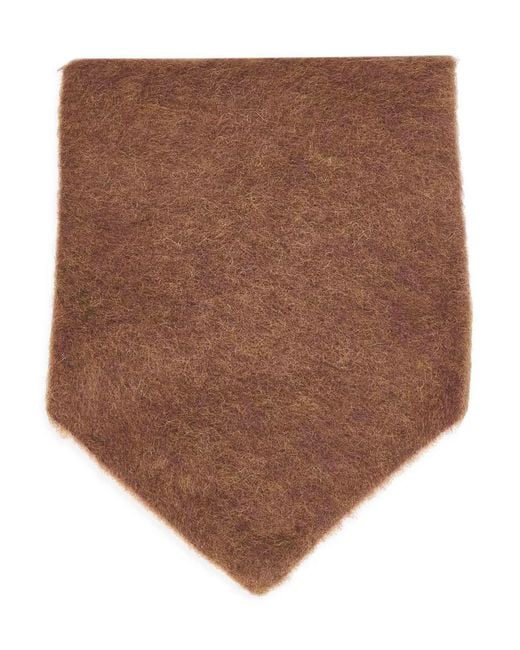 Uma Wang Brown Alpaca-Blend Triangular Scarf
