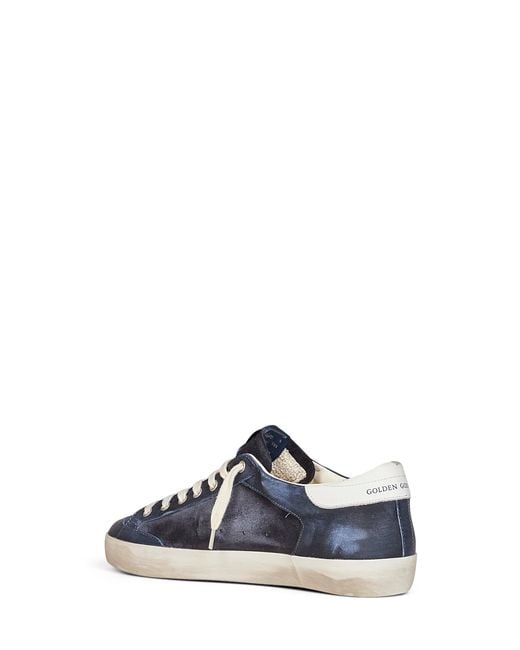 Golden Goose Deluxe Brand White Dark Suede And Nappa Leather Super-Star Sneakers for men