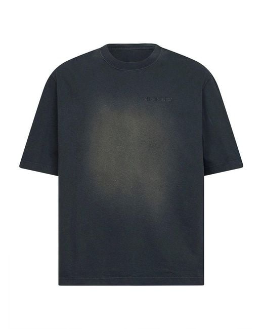Golden Goose Deluxe Brand Blue Bleached Cotton Jersey Journey T-Shirt for men