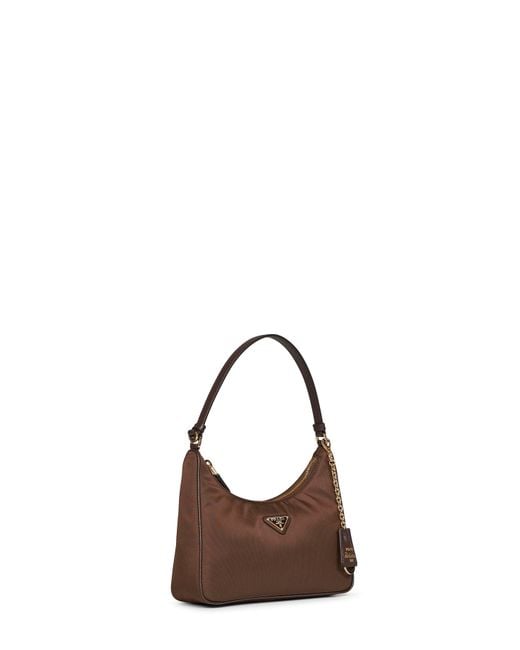 Prada Brown Mini Shoulder Bag Burnt Recycled Polyamide