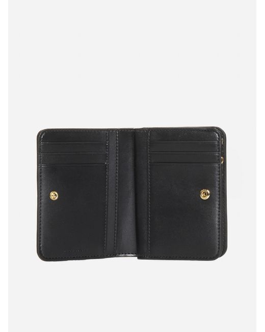 Marc Jacobs Gray The J Marc Mini Compact Black Wallet