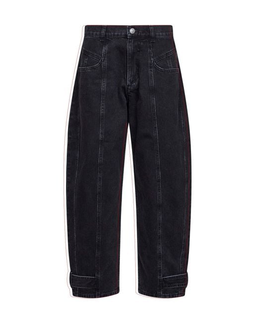 Isabel Marant Blue Cotton Denim Leya Barrel Jeans