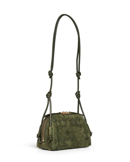 Bottega Veneta Green Tweed Concert Pouch