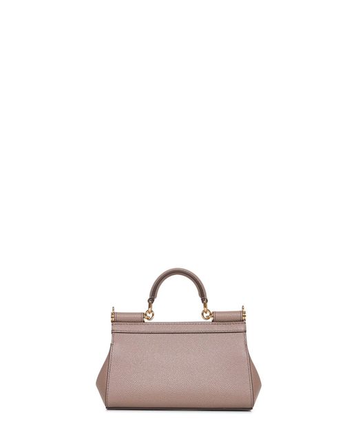 Dolce & Gabbana Pink Taupe Small Sicily Handbag