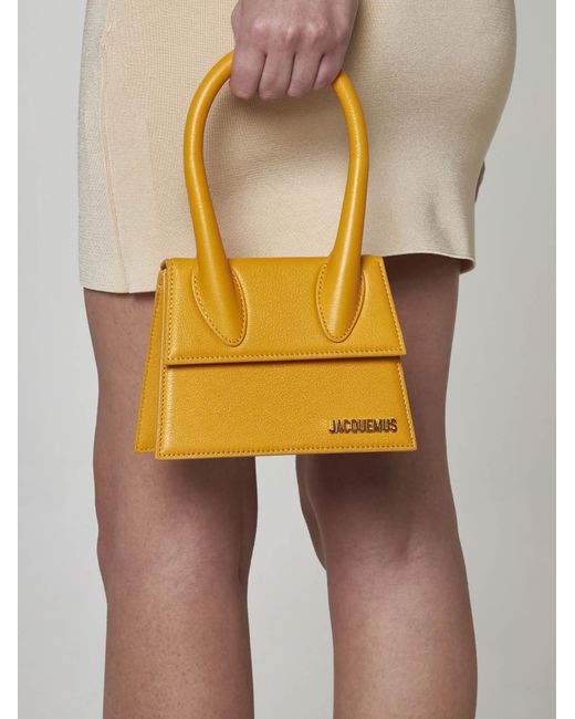 Jacquemus Yellow Le Chiquito Moyen Leather Bag