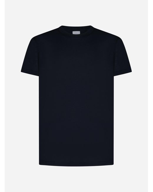 PT Torino Blue Silk And Cotton T-shirt for men
