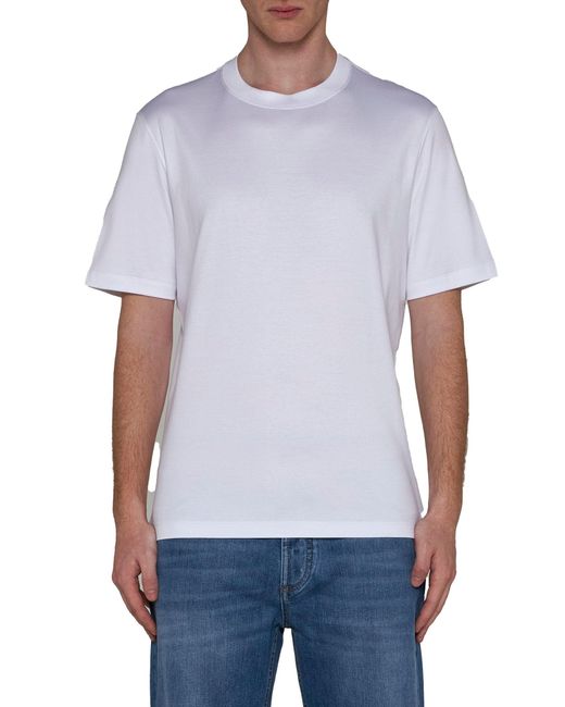 Brunello Cucinelli White T-Shirts And Polos for men
