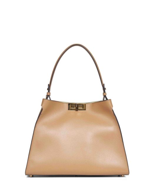 Fendi Natural Cappuccino And Forest Way Medium Handbag