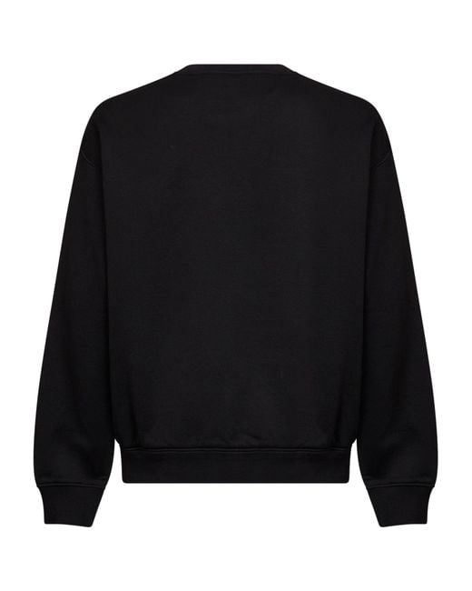 Dolce & Gabbana Black Cotton Embroidered Crewneck Sweatshirt for men