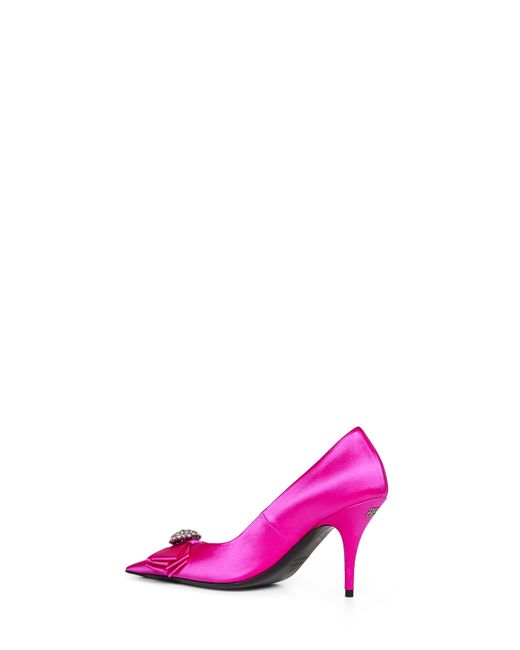Balenciaga Pink Fuchsia Satin Avenue Palazzo 90Mm Pumps