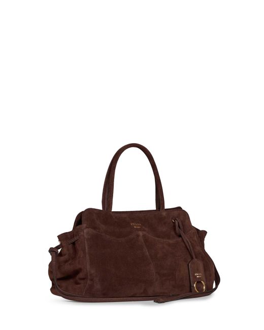 Prada Brown Dark Prada Allusion Large Handbag