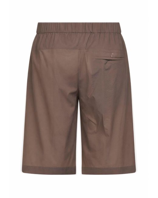 Herno Brown Dove Stretch Ripstop Nylon Bermuda Shorts for men
