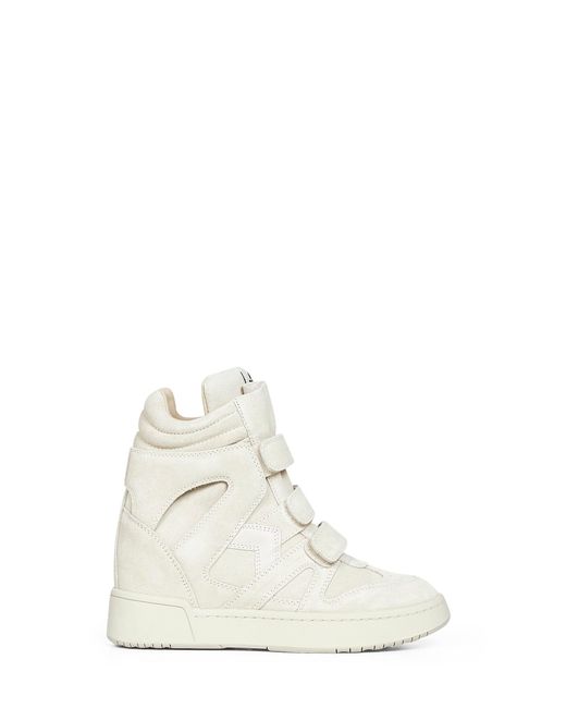 Isabel Marant White Ecru Suede Im3 High-Top Sneakers