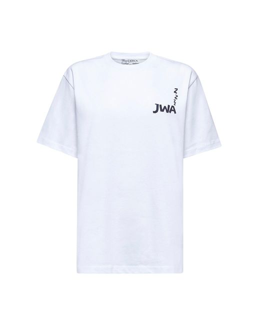 J.W. Anderson White Logo And Print T-Shirt
