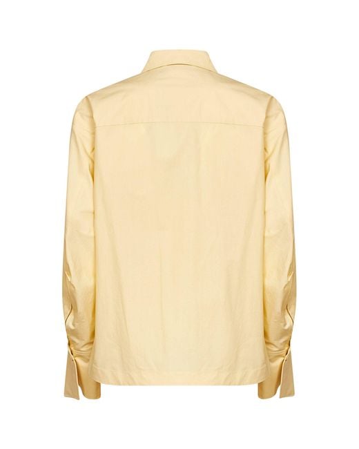 The Attico Natural Pale Cotton Poplin "Diana" Shirt